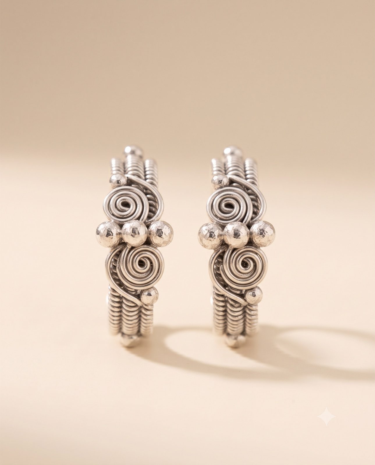 Tarang Silver Toe Ring Pair